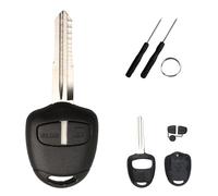 2 Button Car Key Fob Key Case for Mitsubishi Triton L200 Outlander Lancer Colt Pajero Shogun Car Key Shells Replacement Key Shell Remote Control Fob Case with Groove (Right Groove)