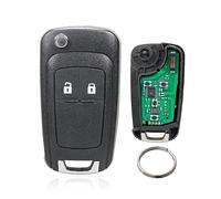 2 Button Flip Key Remote Control for Vauxhall Insignia Vauxhall Astra J Meriva Zafira Movano Mokka Adam (433MHz ID46 Chip) (2 Buttons)