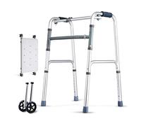 2-Button Folding Walker with Wheels Supports Up to 330Lbs Adjustable Height Walking Mobility Aid for Elderly Disabled Adults The New
