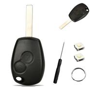 2 Buttons Car Key Fob Shell Replacement for Vauxhall Renault Dacia | Key Fob Case for Vauxhall Vivaro Movano Renault Trafic Master Kangoo Modus Clio Twingo Dacia Sandero Logan, with VA2 Blade