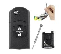 2 Buttons For Mazda Key Fob Mazda Key Case Replacement For For MAZDA 2 DE DY 3 BK 5 CR CW 6 GH CX-7 CX-9 BT-50 (for Mitsubishi Case Type) with Pin Removal Tool