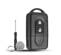 2 Buttons For Nissan Key Fob Case Cover Shell Replacement For Nissan Qashqai X-trail Micra Note Pathfinder Juke Duke With Uncut Blade Battery