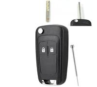 2 Buttons Key Fob Case for Opel Astra J/Insignia/Vauxhall Meriva/Mokka/Zafira Adam Chevrolet Aveo Matiz Cruze Captiva Spark Orlando Trax Key with Pin Removal Tool