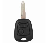 2 Buttons Key Fob Shell Case Replacement Uncut Blank Blade Auto Car Key Fob For 206 ABS Plastic Black Durable Remote Key Cover