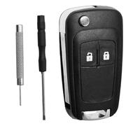2 Buttons Replacement Car Key Fob Case Compatible with Chevrolet Aveo Matiz Cruze Captiva Spark Orlando Trax and for Opel Vauxhall Astra Insignia Mokka Corsa Adam Karl Vectra Zafira Meriva