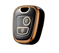 2 Buttons TPU Key Cover Compatible with Peugeot 107 206 SW CC 406 307,Soft Key Fob Protector Fits for Citroen Berlingo C1 C2 C3 Key Case Shell(Black)
