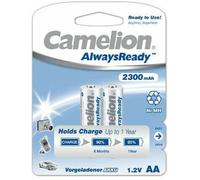 2 Camelion Aa Rechargeable Batteries Always Ready Hr6 2300Mah 1.2V 2Bl Nimh NEW