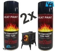 (2 Cans) 400ml High Temperature Stove Paint Heat Resistant Spray For BBQ Burners 600*C