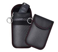 2 Car Key Signal Blocker Pouches，Premium Faraday Cage Car Key Protector，RFID Blocking Faraday Case Protector for Keyless Fobs and Remote Entry Keys