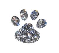 2 Car Stickers, Crystal Full Diamond Stickers, Love Gecko Pattern Water Diamond Stickers（2 Footprints）