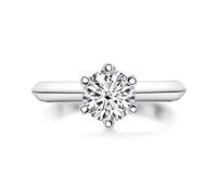 2 Carats Moissanite Wedding Rings For Women 925 Sterling Silver Jewelry Gift