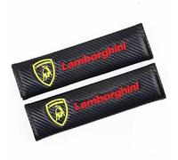 2 carbon fibre car seat safety belt pads, suitable for Lamborghini Essenza SCV12 2020-2025 car soft safety shoulder pads.