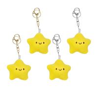 2 Cartoon Star Pendants, Creative Cute Pendants, Back Packaging Accessories, Plush Keychain.