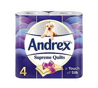 [ 2 Cases ] x Andrex Supreme Quilts Toilet Roll (6 x 4Roll) - Save Even More by Buying More Than 1 Case - Buy 2 Cases - [ This Listing is for A Total Case Size of 12 ]