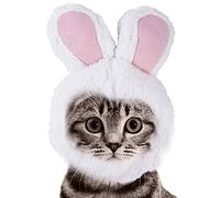 2 Cat Hat, Plush Ears, Adjustable, Cute, Soft Hat for Small Cats or Dogs, Pomeranian Chihuahua - Easter Pet Accessories