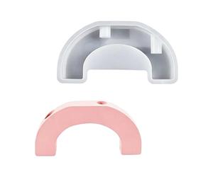 2 Cavities Rolled Bridge Silicone Candlestick Molds U Shape Holder Molds for Making and Home Decoration Making Elastomer Cast