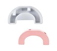 2 Cavities U Shape Silicone for Holder Home Decoration Resin Double Hole Rolling Bridge Base Cast