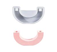 2 Cavities U Shape Silicone for Holder Home Decoration Resin Double Hole Rolling Bridge Base Cast