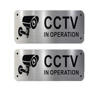 2 CCTV Signs Active Operation Indicator with Visible Illumination, Effective Deterrent Against Intruders, Perfect for Securing Shops, Offices, Homes, Parking Lots