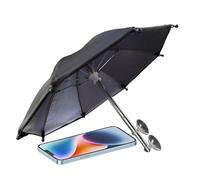 2 Cell Phone Umbrella Sun Shade - Suction Cup Umbrella Sun Hood | Phone Umbrella Holder | 8 Ribs Sunshade Phone Holder | Outdoor Sun Umbrella Mobile Stand | Cellular Umbrella For Sunlight, Rain