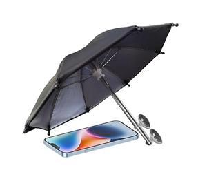2 Cell Phone Umbrella Sun Shade - Suction Cup Umbrella Sun Hood | Phone Umbrella Holder | 8 Ribs Sunshade Phone Holder | Outdoor Sun Umbrella Mobile Stand | Cellular Umbrella For Sunlight, Rain