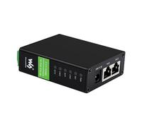 2-CH RS485 to RJ45 Ethernet Converter Module with POE Function, Industrial Rail-Mount Isolated Serial Server, Dual Channels RS485 Independent Operation, Dual Ethernet Ports