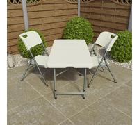 (2 Chair) 4ft Folding Table and Folding Chairs Set Multi Use