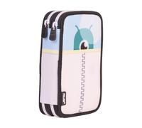 2 Chamber Pencil Case with Accessories ALIENS Blue