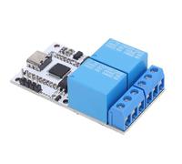 2 Channel 5V USB Relay Module, Intelligent Control Switch, Serial Command for Type C Interface, With Overcurrent Protecting, Optimized Optical Coupling, Power LED Indicator