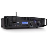 2-Channel Bluetooth Power Amplifier - 2000W Bridgeable Rack Mount Pro Audio Sound Wireless Home Stereo Receiver w/TRS XLR Input, LCD, Bridge Mode, Cooling Fan - Entertainment Speaker System - Pyle