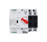 2-Channel Controller Din Rail ATS Automatic Transfer Switch 2P Dual Power Selector Switches Uninterrupted Generator Photovoltaic Solar 63A 100A(100A (PV Solar Type))