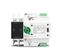2-Channel Controller Single Phase Din Rail ATS for PV inverter Dual Power Automatic Transfer Selector Switches Uninterrupted 2P 63A 100A 125A(63A)