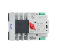 2-Channel Controller YCQ4-100E 2P 3P 4P Din Rail ATS Dual Power Automatic Transfer Switch Electrical Selector Switches Uninterrupted(3P,63A)