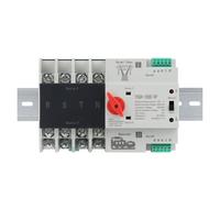 2-Channel Controller YCQ4-100E/4P 63A 100A Din Rail ATS for PV and inverter Dual Power Automatic Transfer Selector Switches Uninterrupted 63/100A(63A)