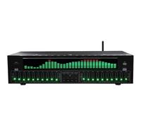 2-Channel Digital Equalizer with 31-Band Equalization, Music Spectrum LED Display, Bluetooth & U Disk Playback, 12 Rhythm Patterns for Studio Use