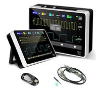 2 Channel Digital Oscilloscope, 100MHz Bandwidth 1GSa/s Sampling Rate Portable Handheld Oscilloscope with 7 Inch Touch Screen, FFT Analysis, USB Export for Automotive Electronics Repair Lab Workshop