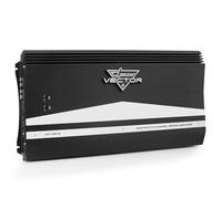 2-Channel High Power MOSFET Amplifier - Slim 6000 Watt Bridgeable Mono Stereo 2 Channel Car Audio Amplifier w/ Crossover Frequency and Bass Boost Control, RCA input and Line Output - Lanzar VCT2610