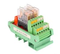 2-Channel Relay Module 24V DC NPN/PNP Input 5A 2NO2NC Pluggable G2R-2 DIN Rail Mount with Dual-Color LED Indicator for Industrial Control Systems