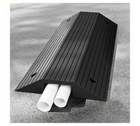 2 Channel Rubber Modular Traffic Cable Protective Cover,Ramp Pad for Floor Cord Hose Protector