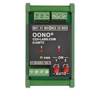 2 Channel SPDT 10 Amp Power Relay Module, DIN Rail Mount, with Direct Control Switches (DC5V Version)