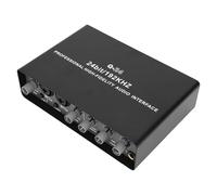 2 Channel USB Audio Interface, XLR TRS for Guitar Podcasting Recording 192kHz 24Bit Portable Studio Mixer Sound Card
