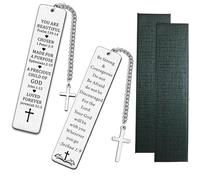 2 Christian Bookmarks and 2 Boxes - Bookmark with Bible Verse, Inspirational Books and Bible Verses-You are Beautiful+be strong2