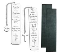 2 Christian Bookmarks and 2 Boxes - Bookmarks with Bible Verses, Inspirational Books and Bible Verses - Every Day+be strong1
