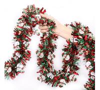 2 Christmas Decoration Strips, Santa Claus Christmas Socks, Gingerbread, Latte Art Decoration, Woolen and Colorful Strips