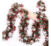 2 Christmas Decoration Strips, Santa Claus Christmas Socks, Gingerbread, Latte Art Decoration, Woolen and Colorful Strips
