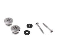 2 Chrome Strap Button Locks Washer Screws Replacement Part For Mandolin Guitar Screws Washers Set