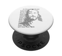 2 Chronicles 7:14 KJV Christ Jesus God Will Heal Their Land PopSockets Adhesive PopGrip