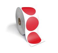 2 Circle Direct Thermal Perforated Stickers Labels for Barcodes Address Small Business Labeling Inventory and Color Coding - Compatible with Zeb