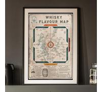(2) Classic Whisky Map Print - Stylish Wall Decor for Whiskey Enthusiasts (A1 = 33.1 x 23.4 inches / 84,1 x 59,4 cm)