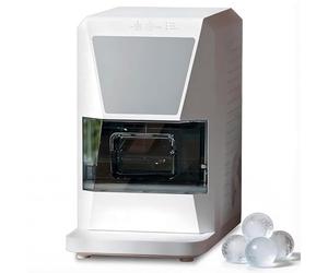 2" Clear Ice Ball Maker Machine Countertop, 2 Crystal Clear Spheres in 40-60 Mins, Self-Cleaning Round Ice Cube Maker, for Whiskey, Bourbon & Cocktails white
